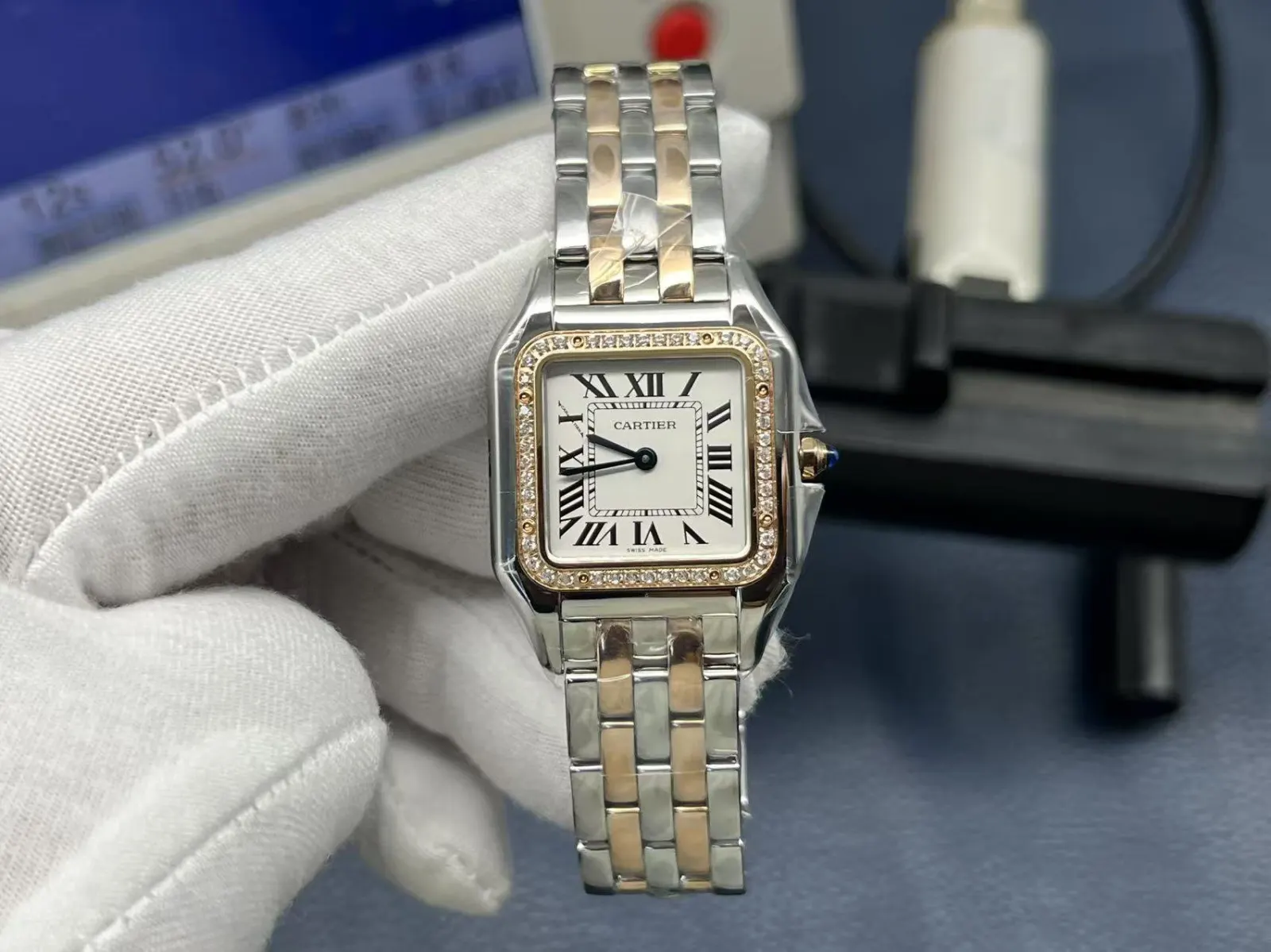 Cartier 藍色 手錶 經典腕表款