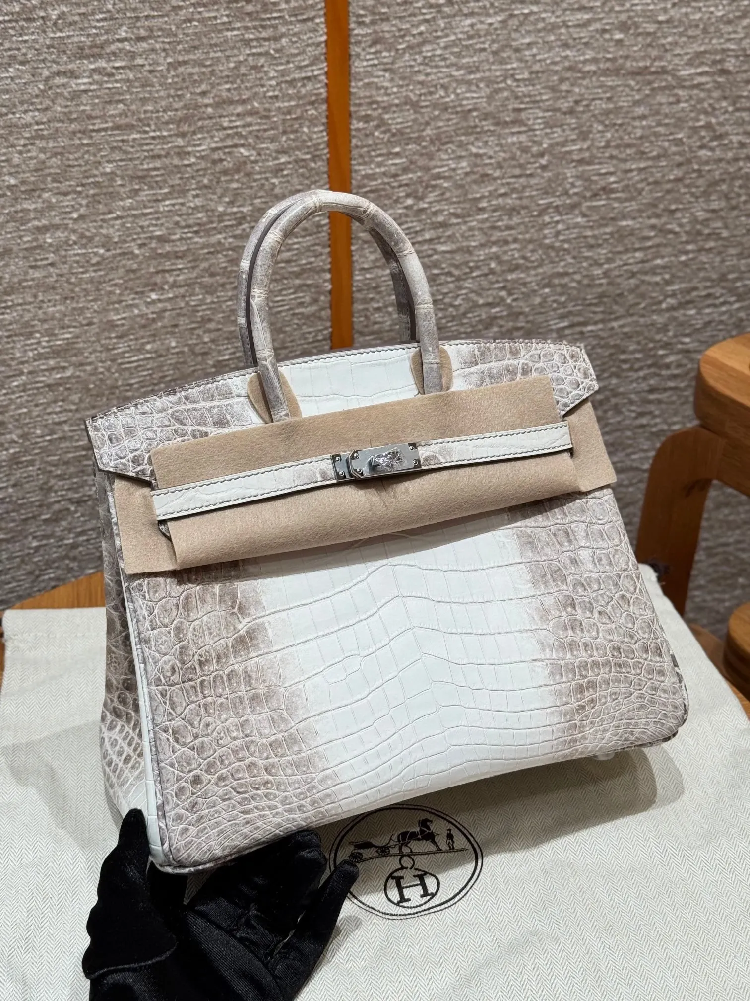 Hermes Birkin 喜马拉雅鳄鱼纹压 鳄鱼纹牛皮 手提包 13cm 經典款