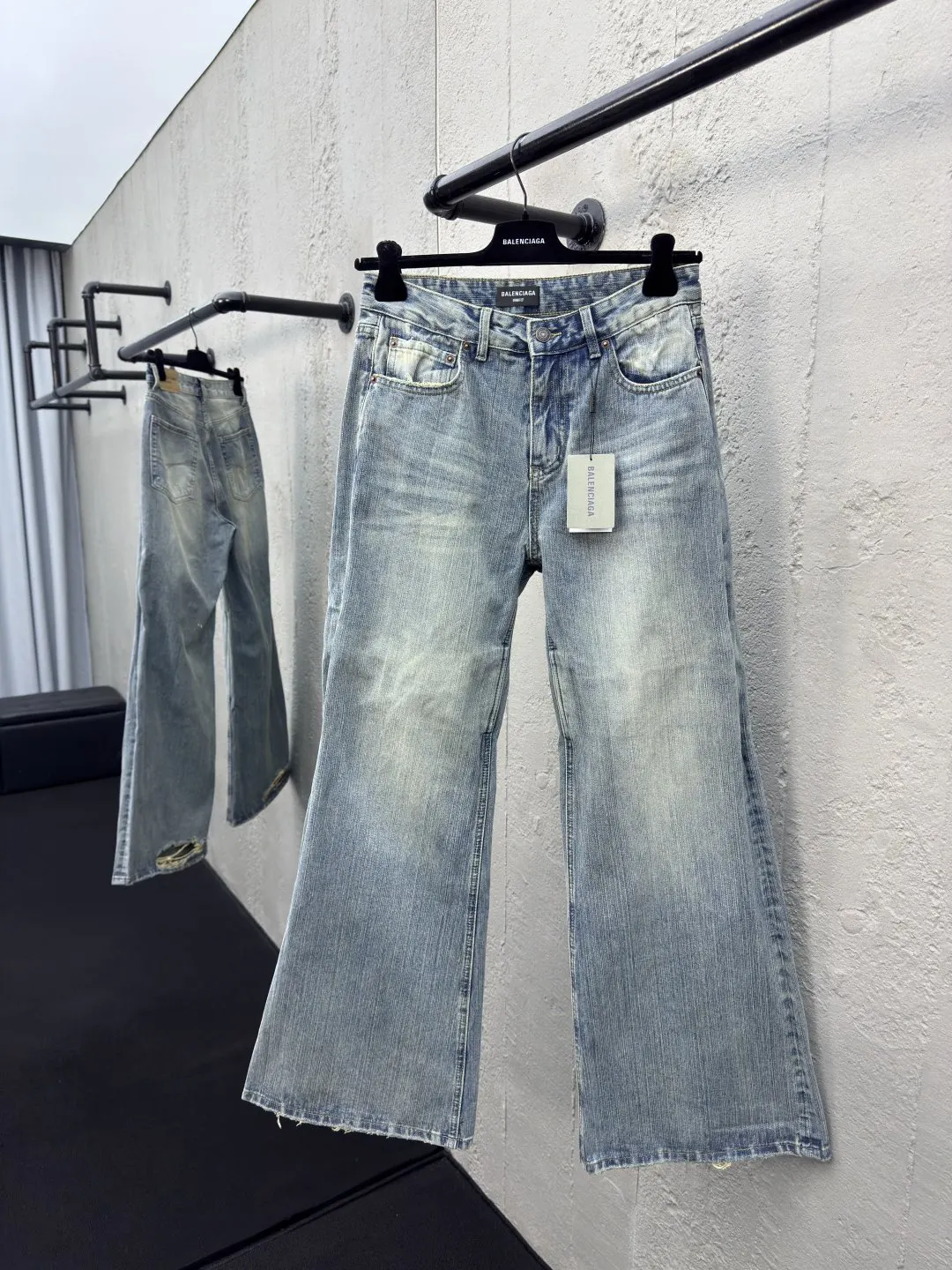 Balenciaga 藍色 牛仔 Logo 牛仔裤 街頭休閒款