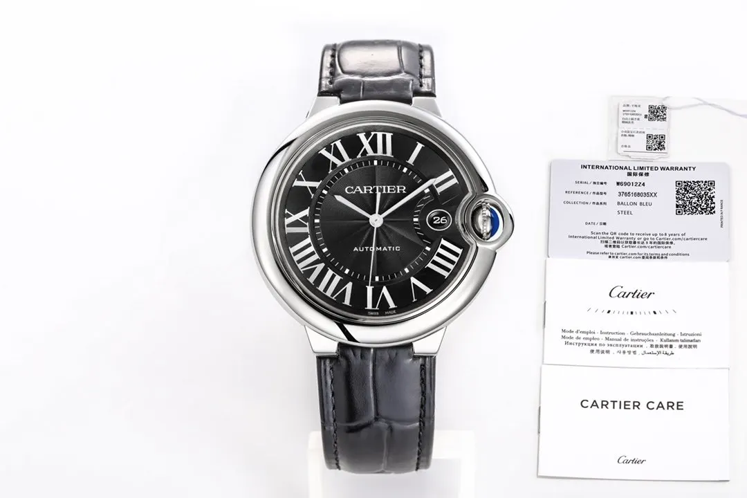 Cartier 紅色 牛皮 手錶 經典腕表款