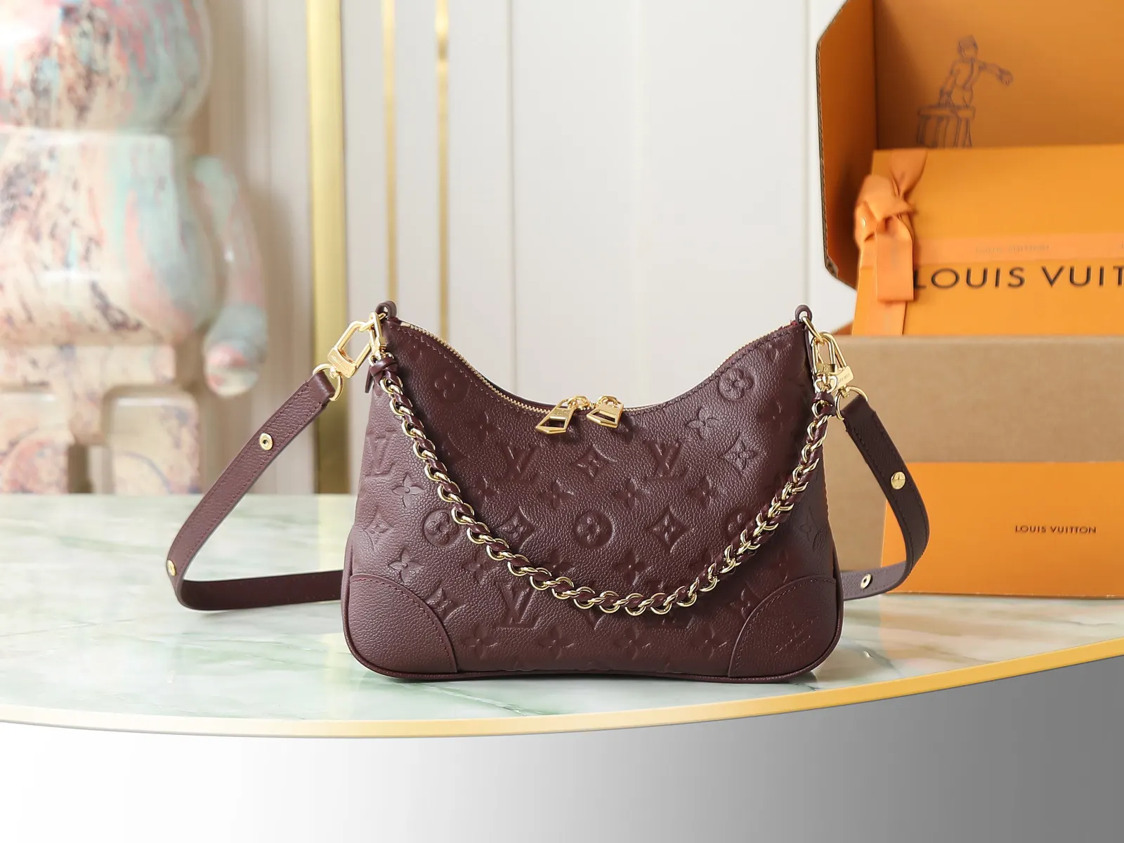 LV Boulogne 金色 鏈條包 單肩斜挎款