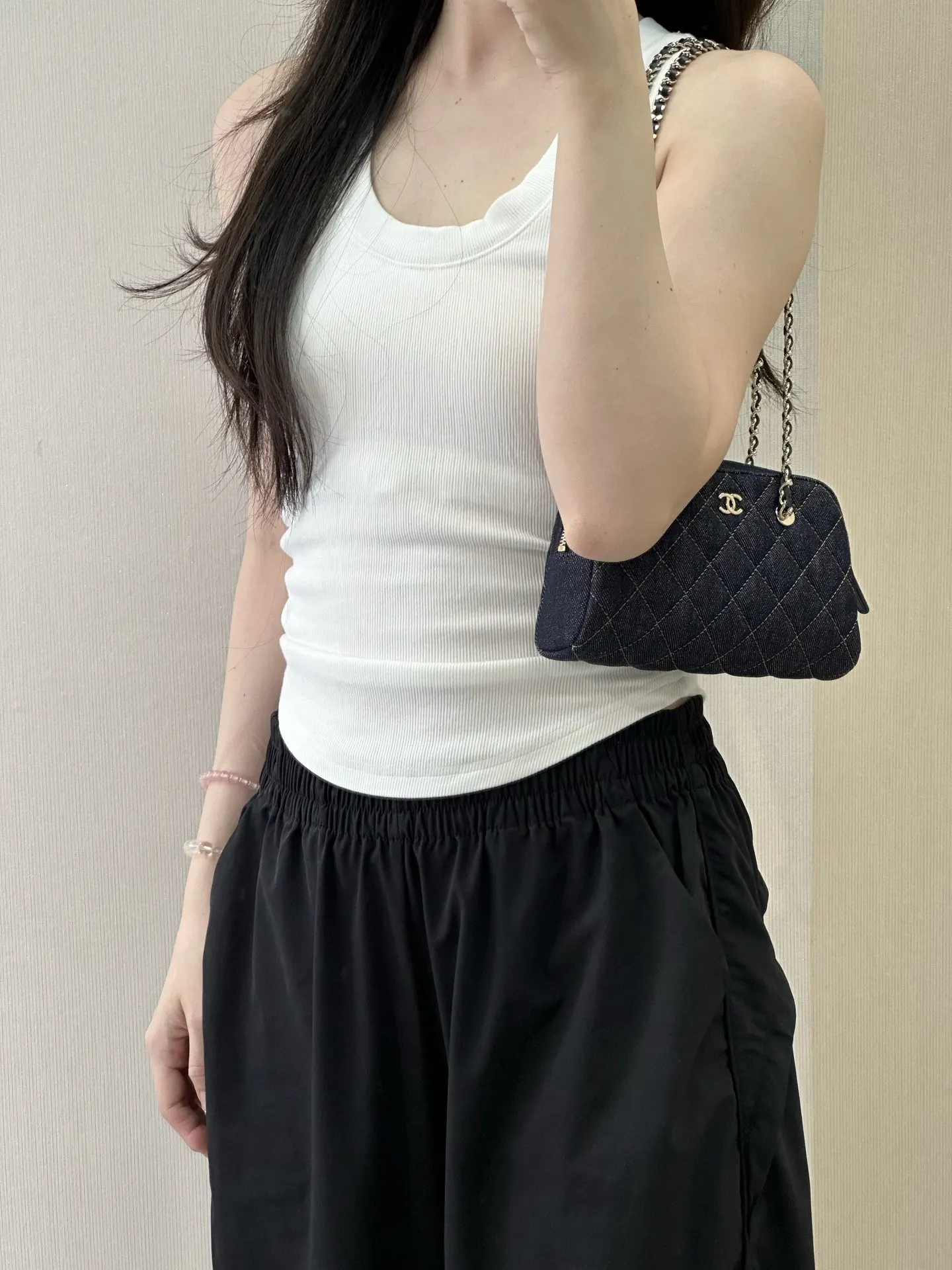 CHANEL 牛仔 丹宁 链条包 精致链条款