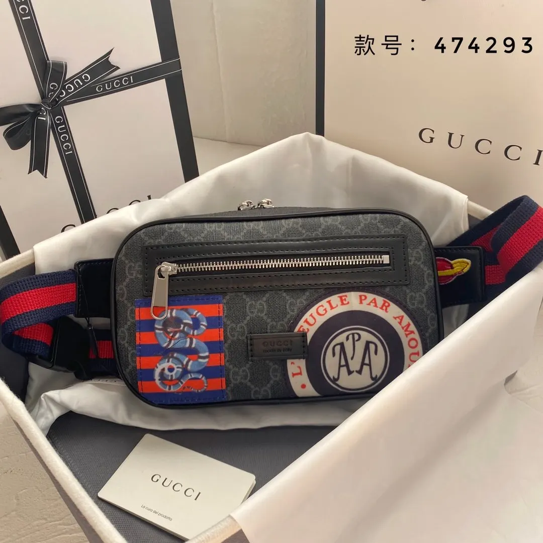 Gucci 牛皮 腰包 休閒腰包款