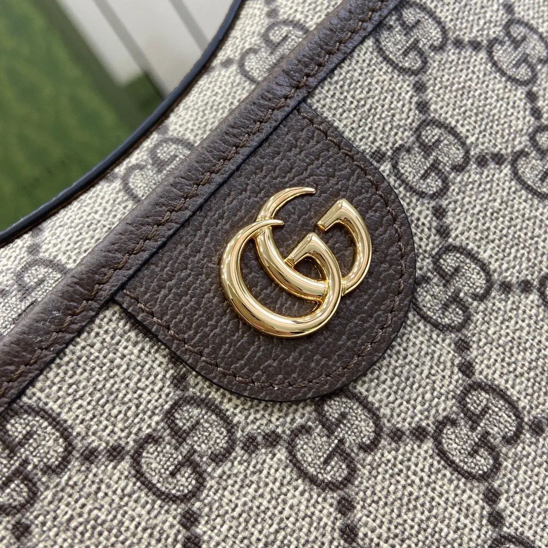 Gucci 棕色 金色 帆布 鏈條包 精致鏈條款