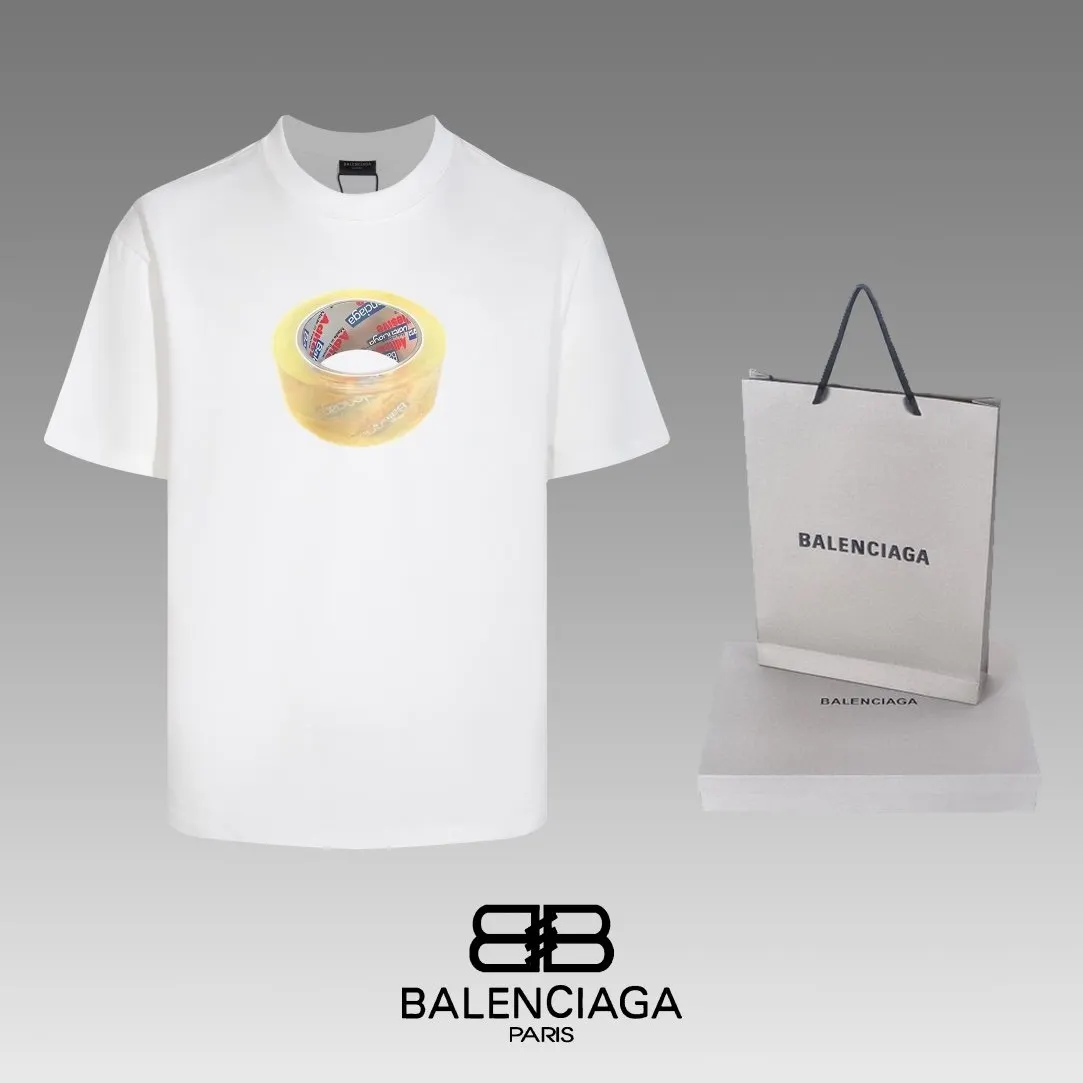 Balenciaga Black Short Sleeve T-Shirt Loose Casual