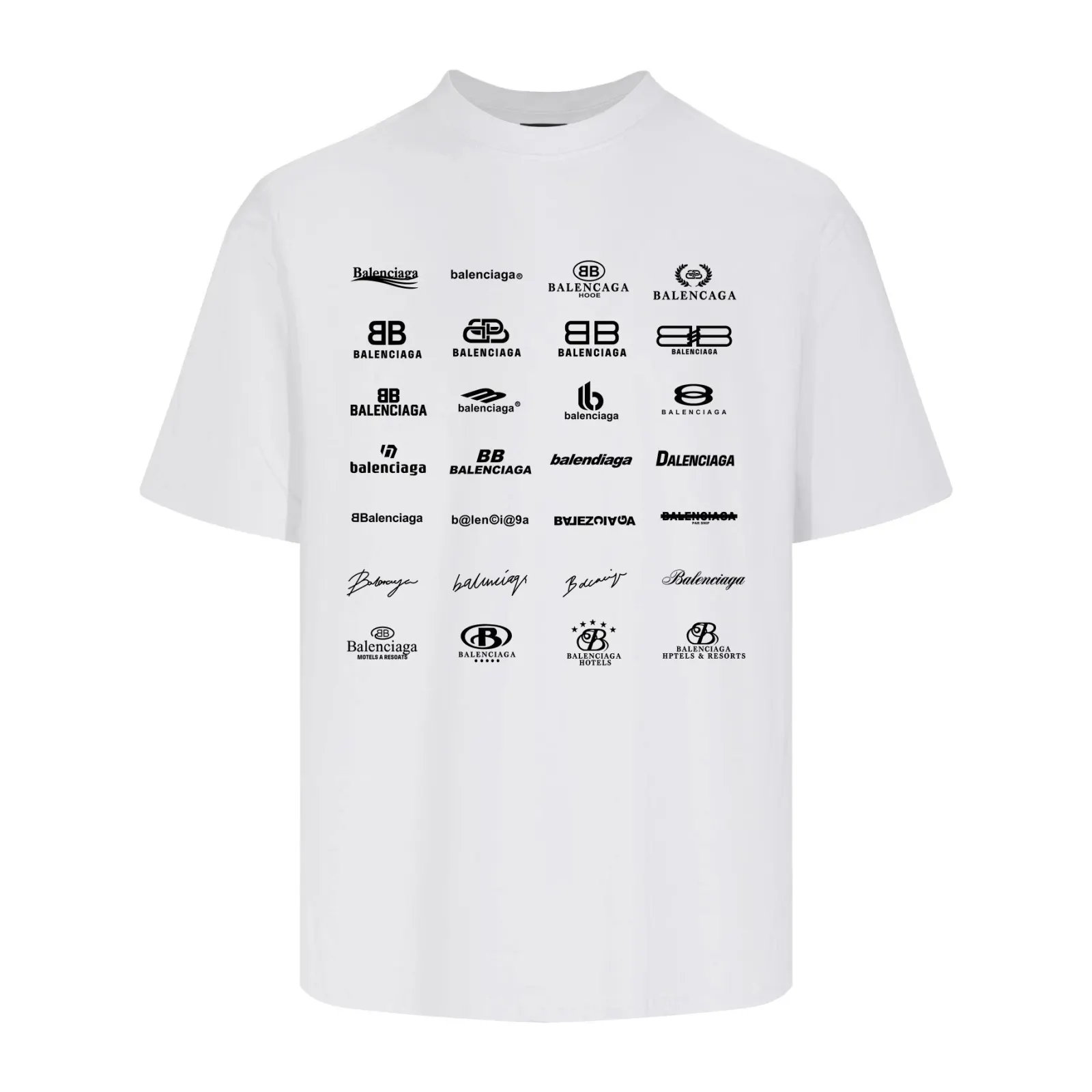Balenciaga Black Short Sleeve T-Shirt Loose Casual