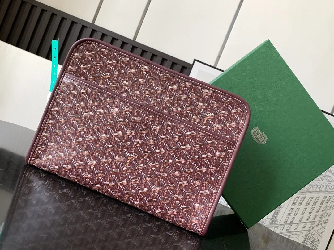 Goyard 酒紅 化妝包 便携收納款