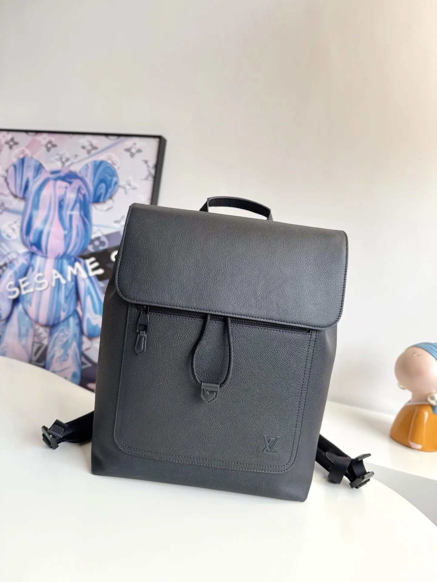 LV 牛皮 雙肩包 实用雙肩款