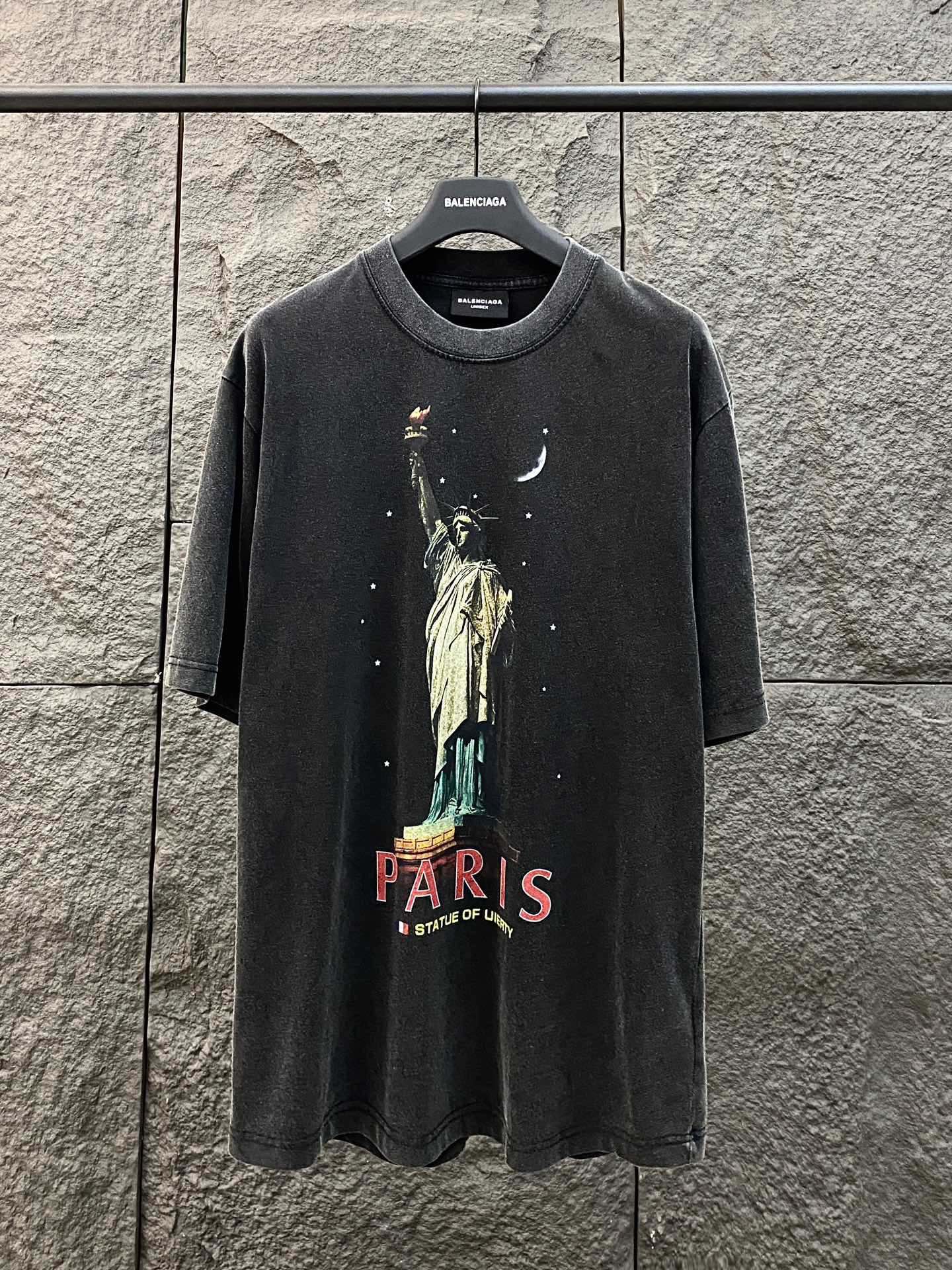 Balenciaga Cotton Short Sleeve T-Shirt Street Casual