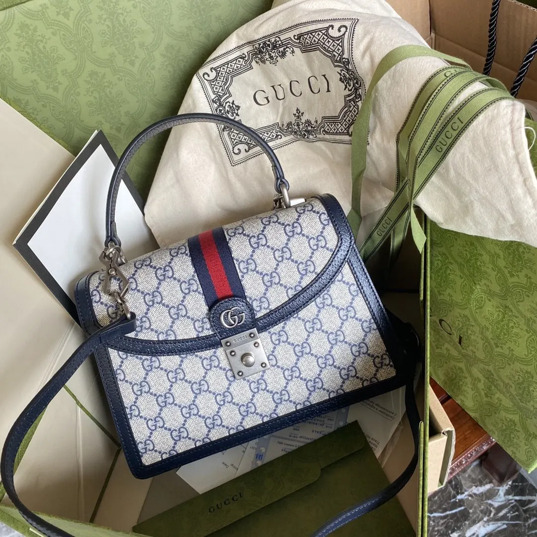 Gucci Ophidia GG Supreme老花手提包 手提款