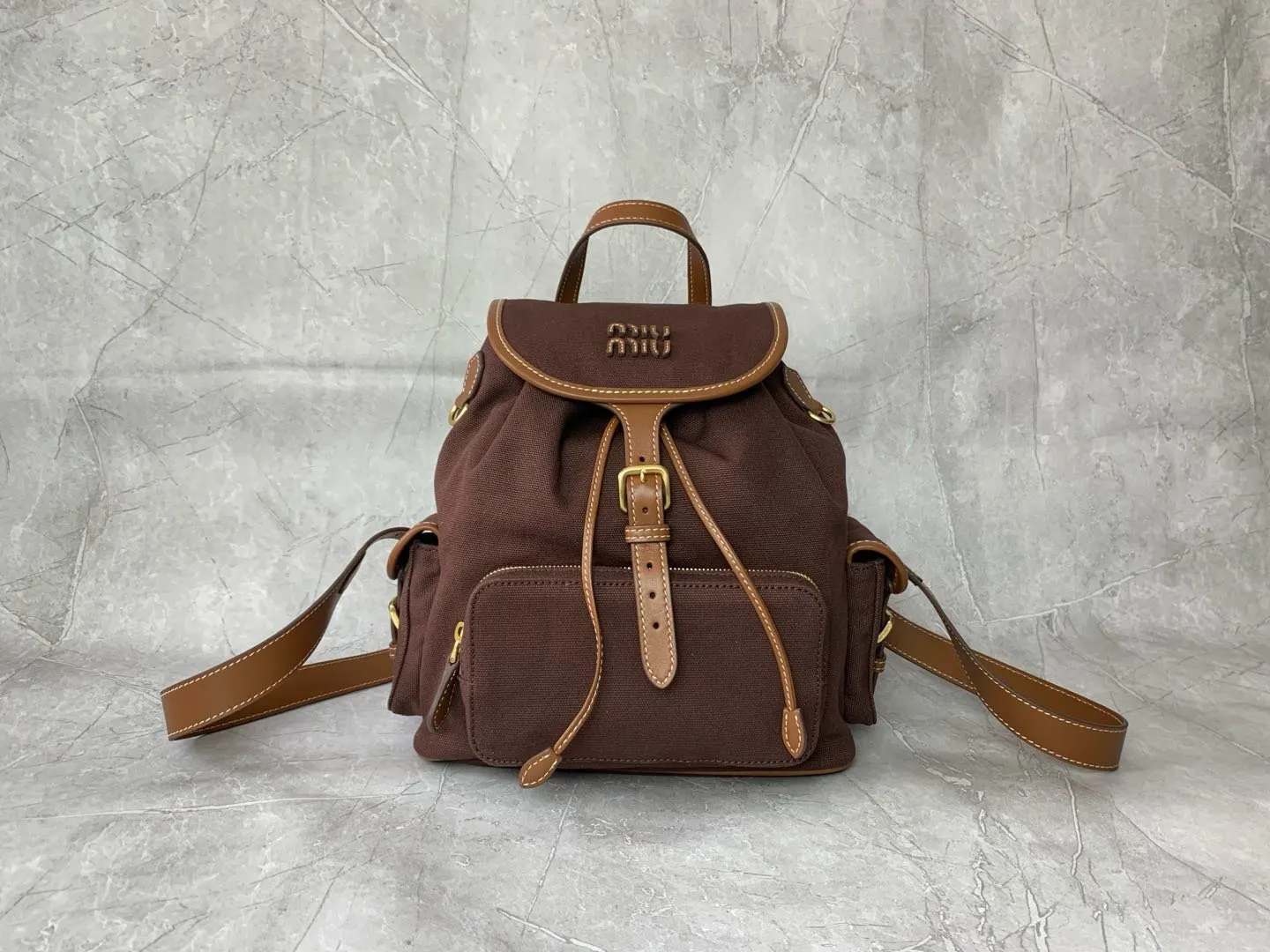 Backpack Canvas Leather