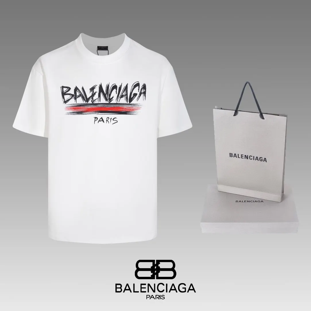 Balenciaga Black Short Sleeve T-Shirt Loose Casual