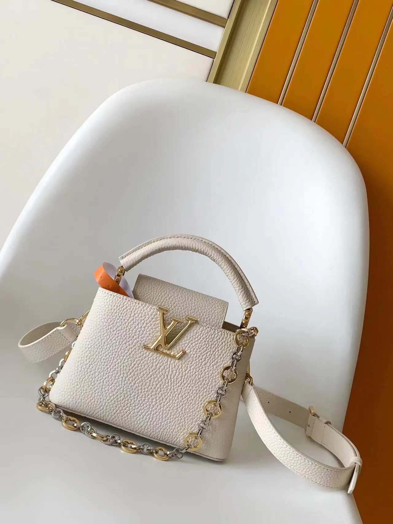 Louis Vuitton Black Chain Bag Leather