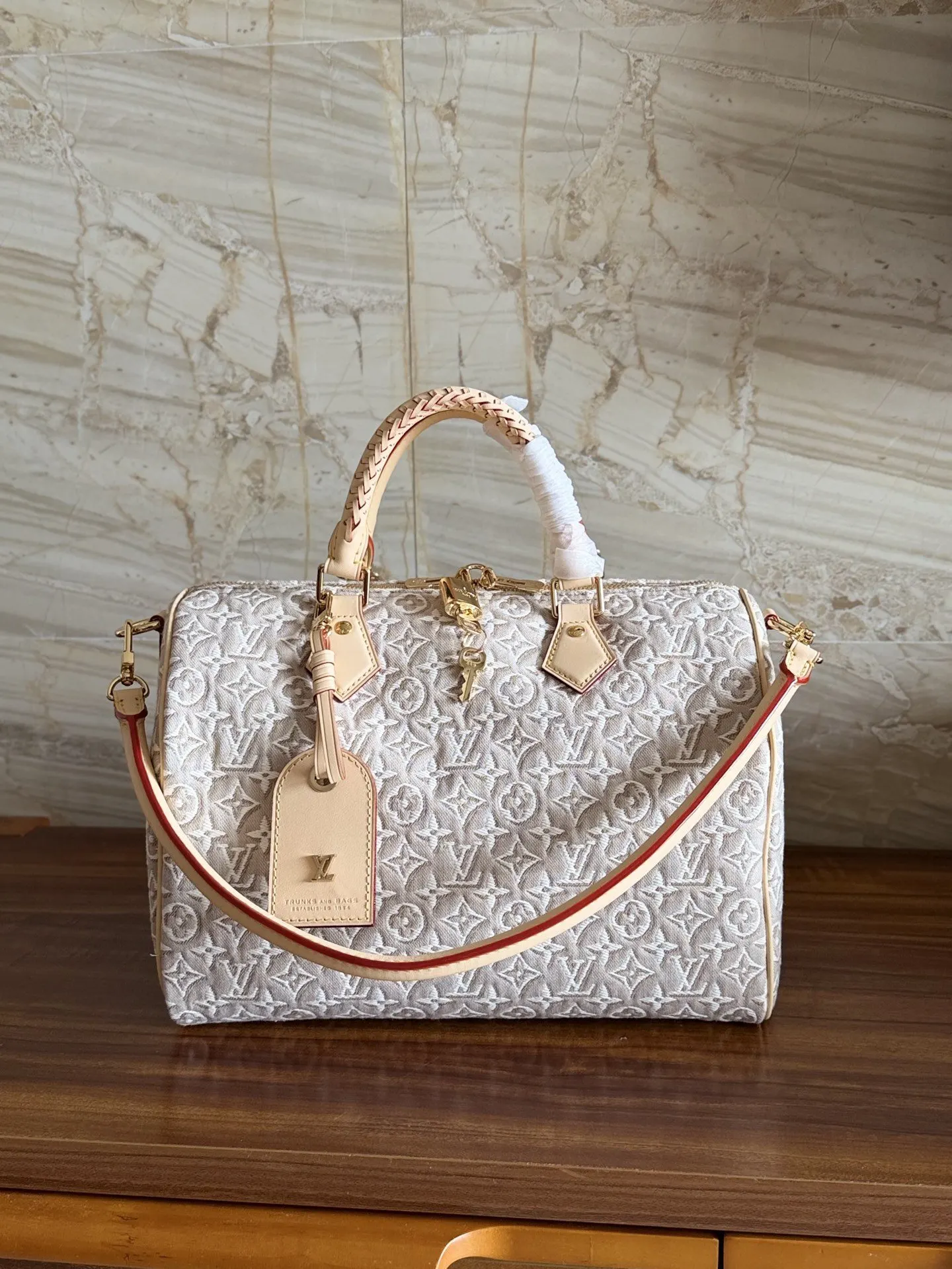 Louis Vuitton White Organizer Pouch Travel Canvas