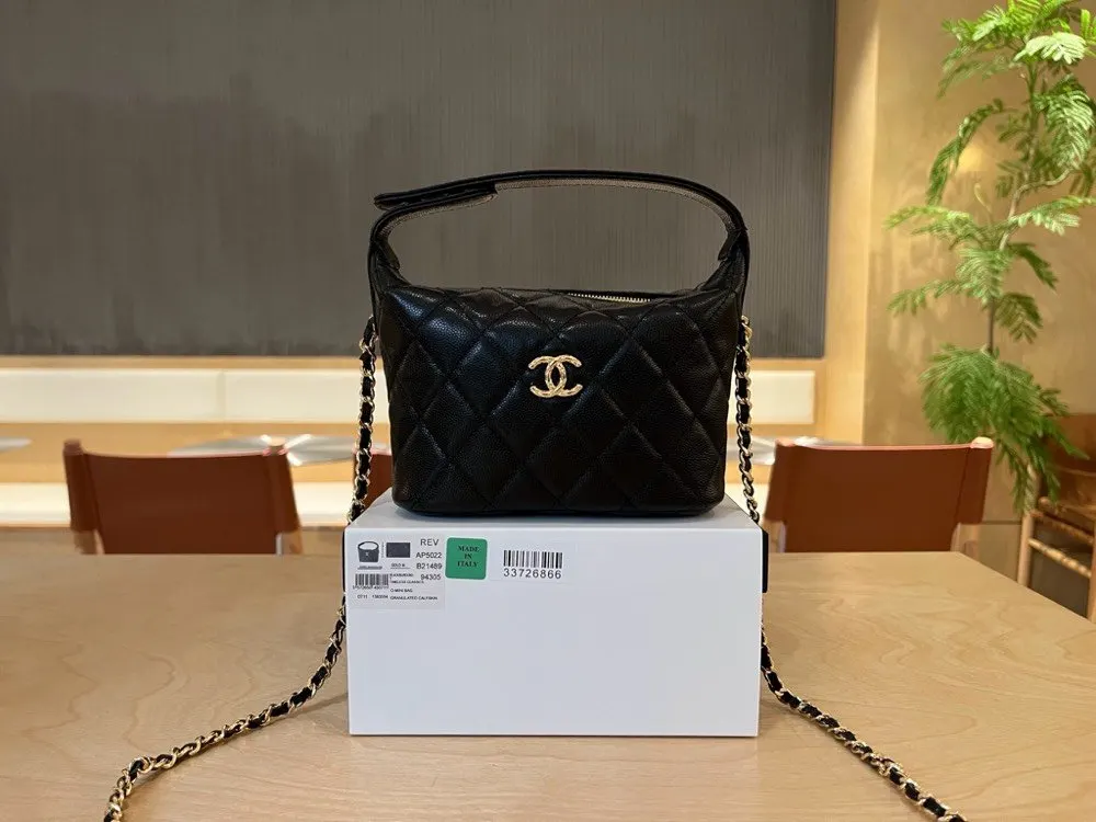 小牛皮 Chane 饭盒包 小 链条包 精致链条款