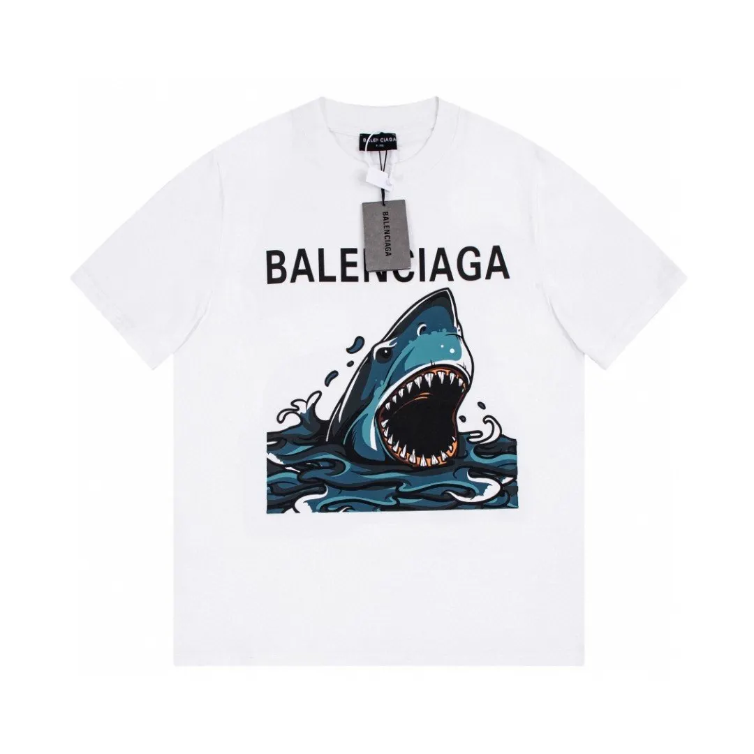 Balenciaga Black Short Sleeve T-Shirt Loose Casual