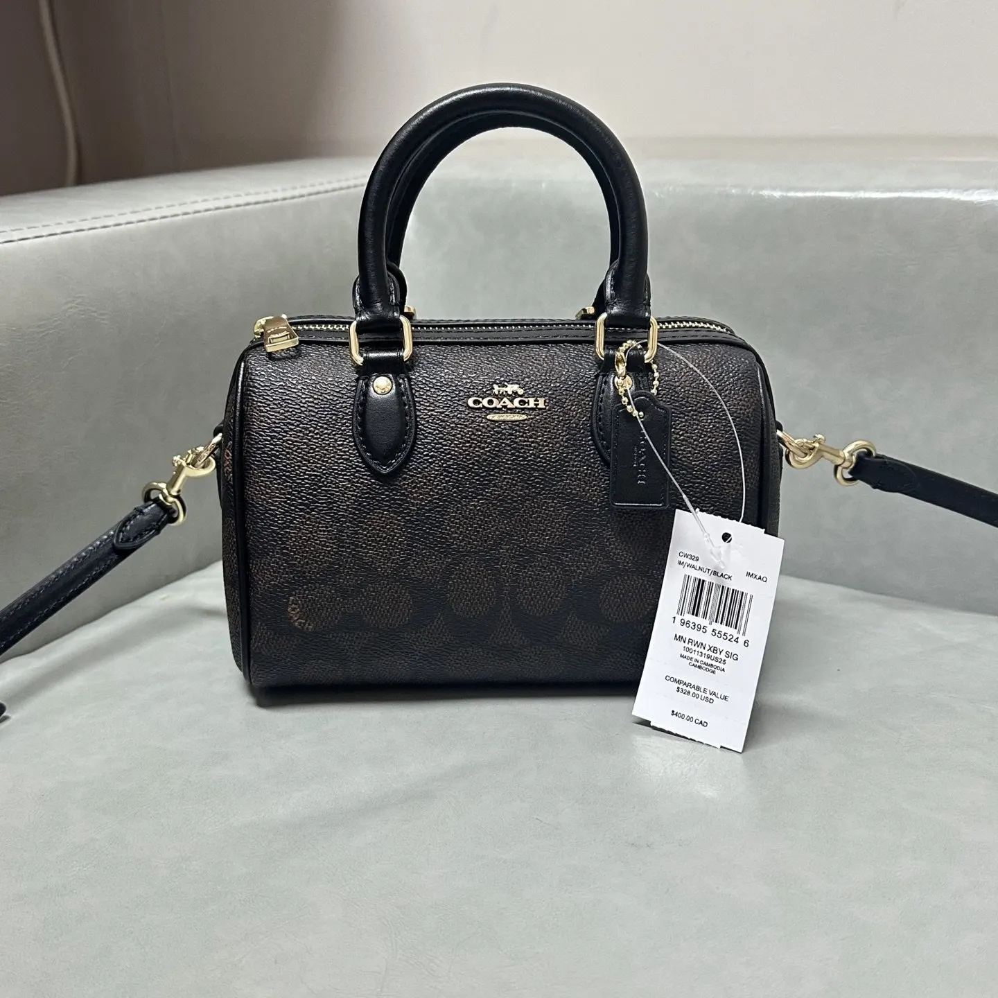 Coach 老花 MINI ROWAN 女士单肩斜挎手 斜挎包 轻便斜挎款