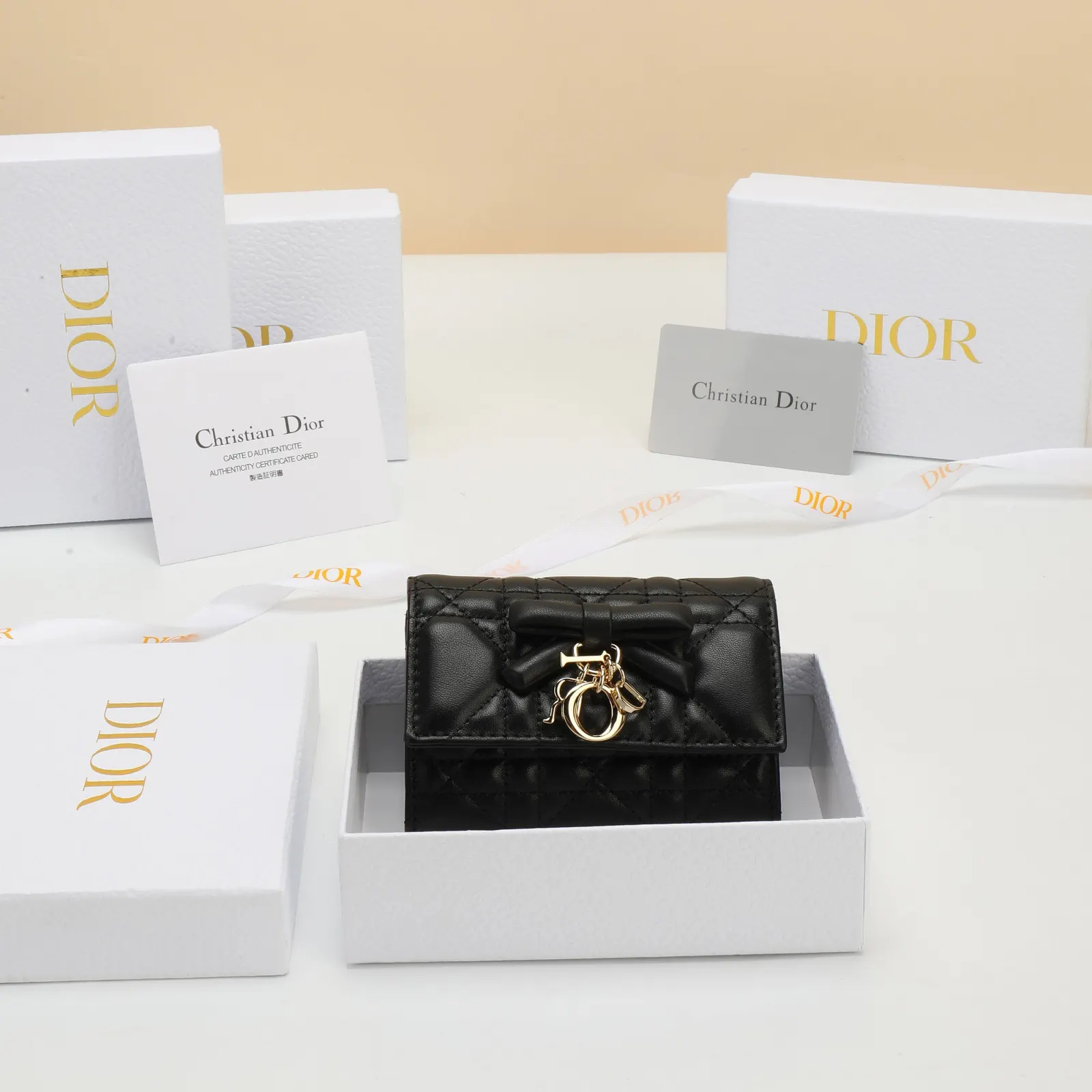 Dior 黑色羊皮迷你化妝包 手拿款