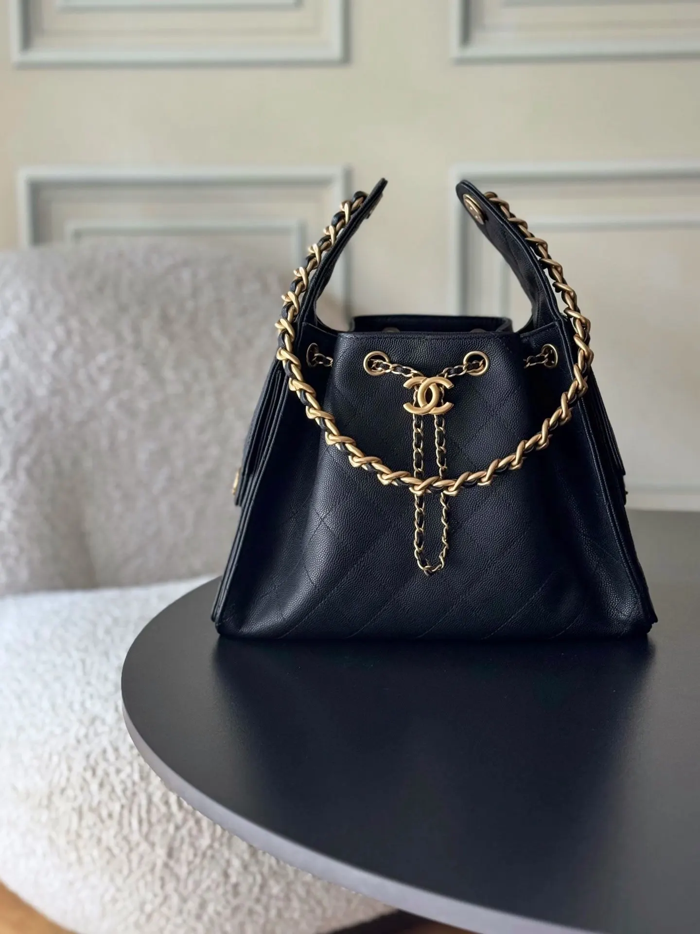 Chanel Hobo Shoulder Bag Vintage Leather