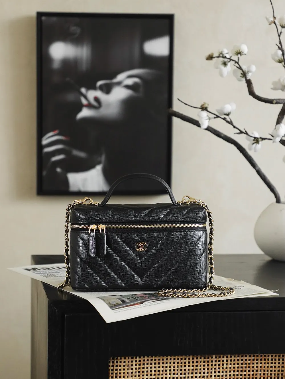 Black Brown Chain Bag Vintage