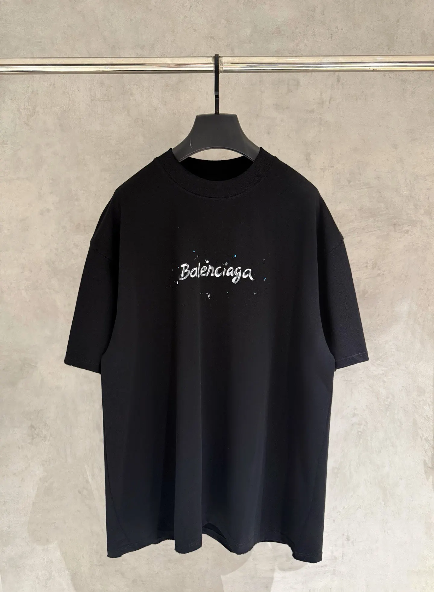 Balenciaga 25SS Embroidery Cotton Short Sleeve T-Shirt Street Casual Style