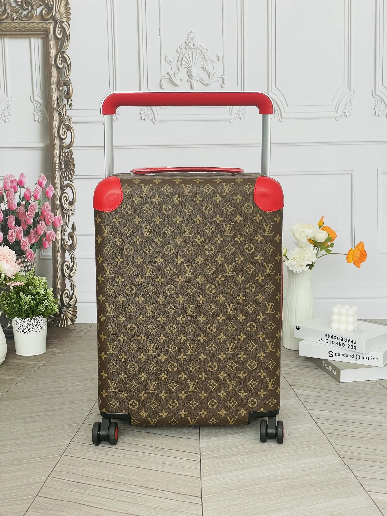 LV 老花 帆布 行李箱 旅行拉杆款 輕便出行款
