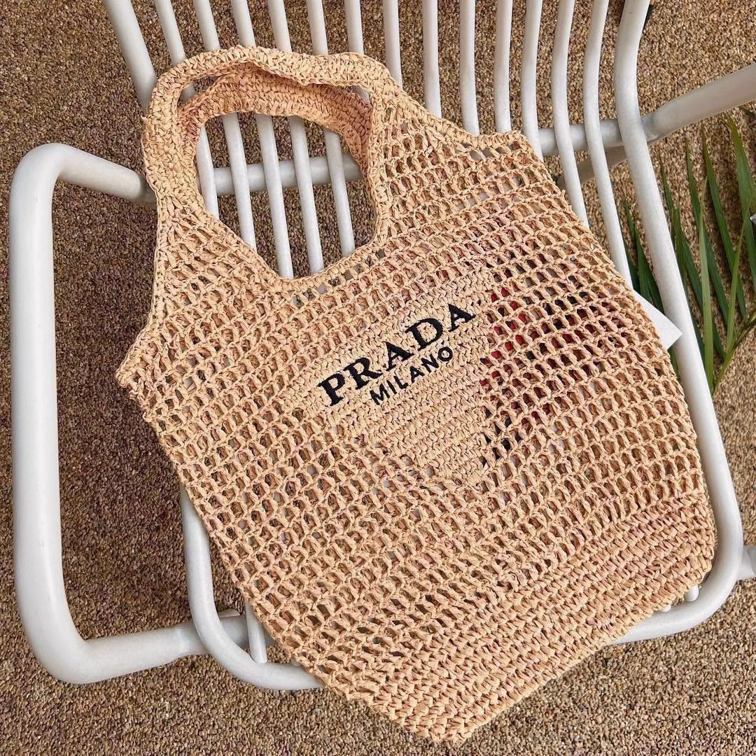 Prada 草编包 网紅款單肩包 草编包 网紅款单 日常單肩背款
