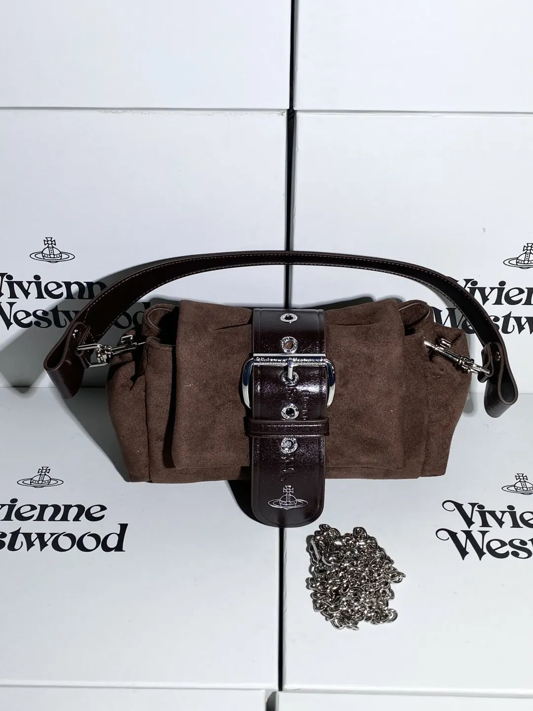 Brown Hobo Shoulder Bag Vintage