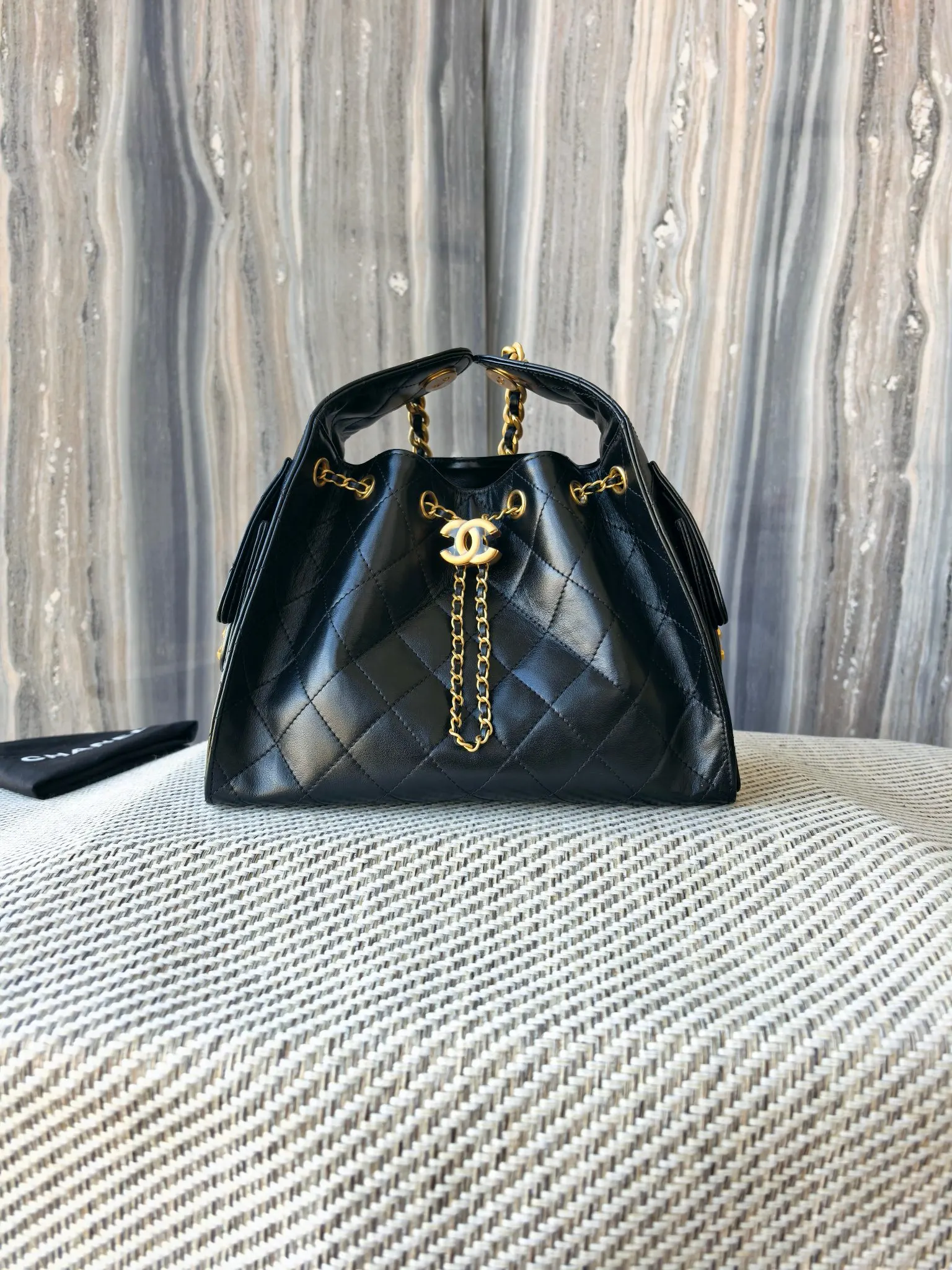 Black Hobo Shoulder Bag Vintage Leather