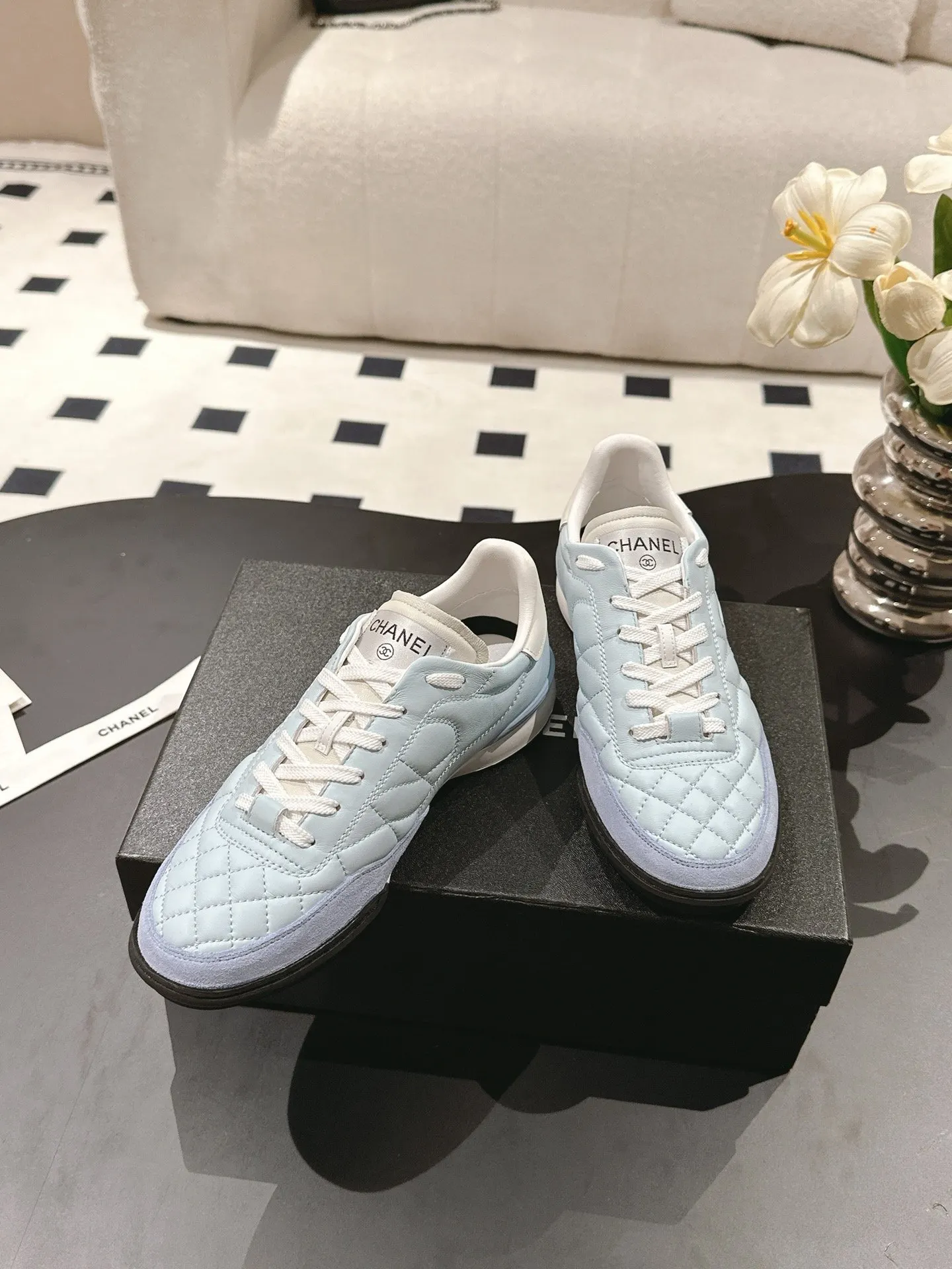 CHANEL sheepskin casual shoes