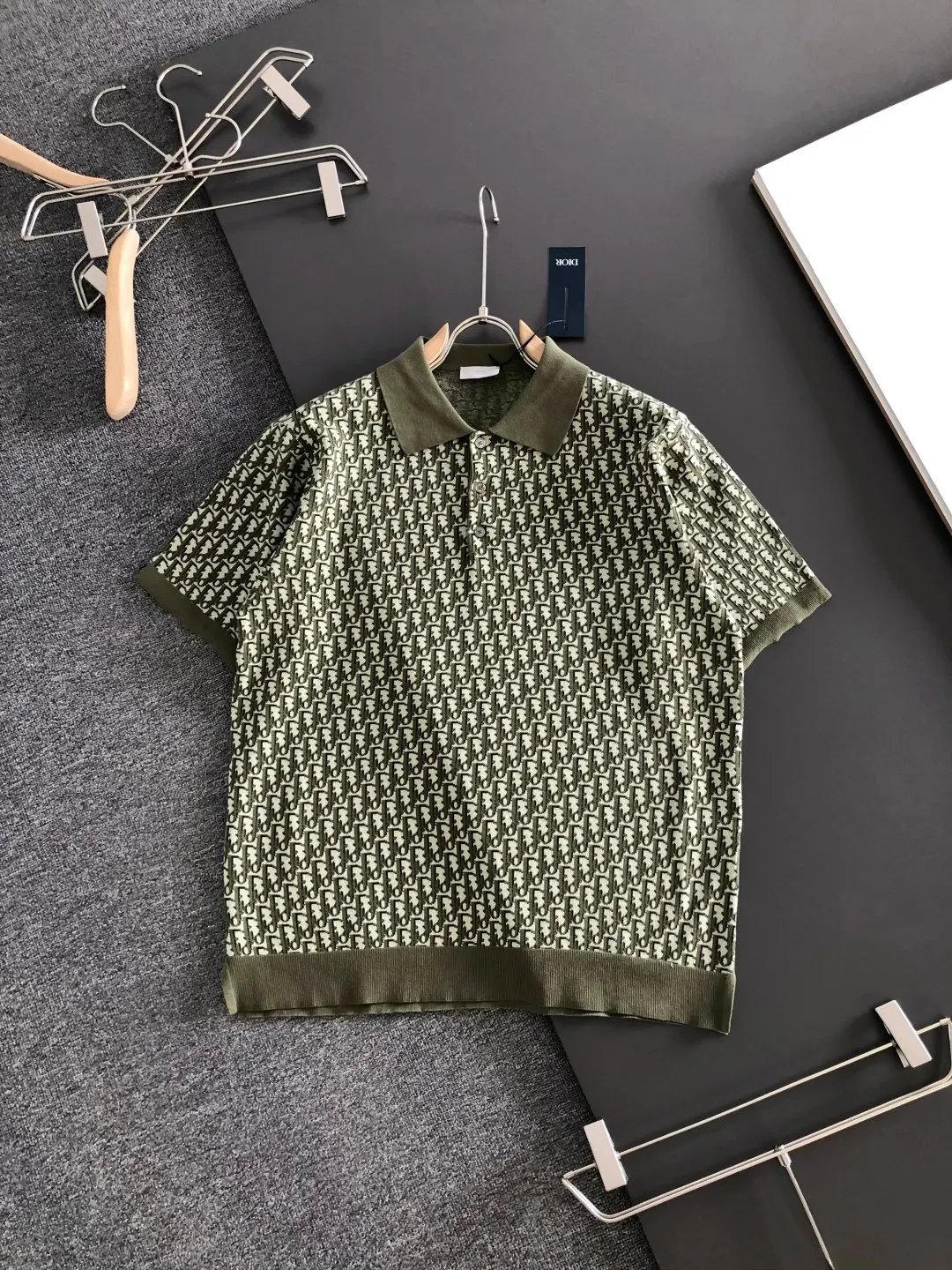 Dior Oblique Khaki Jacquard Knitted Top, Exquisite Wear