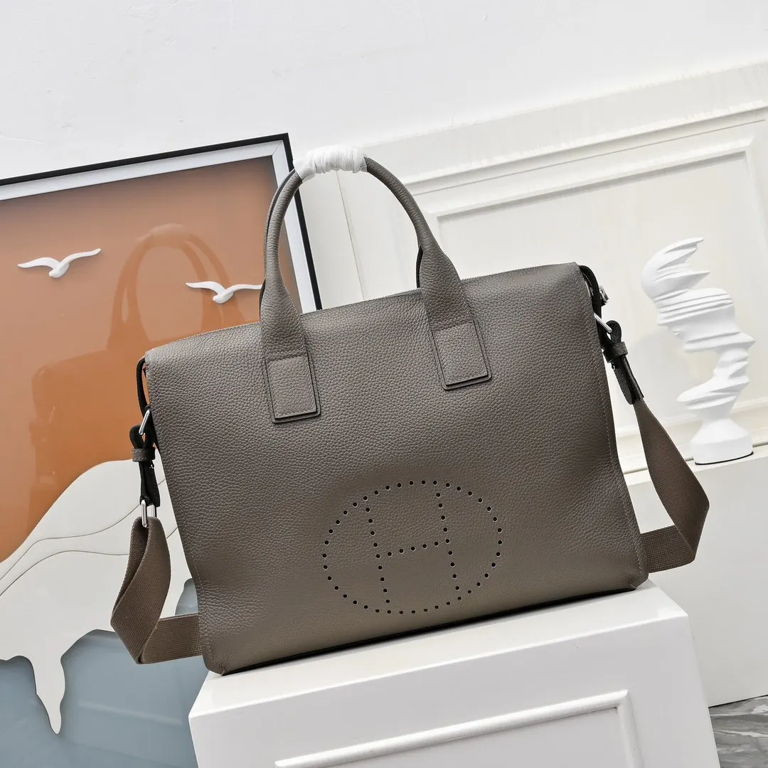 Hermes 牛皮 公文包 商務通勤款