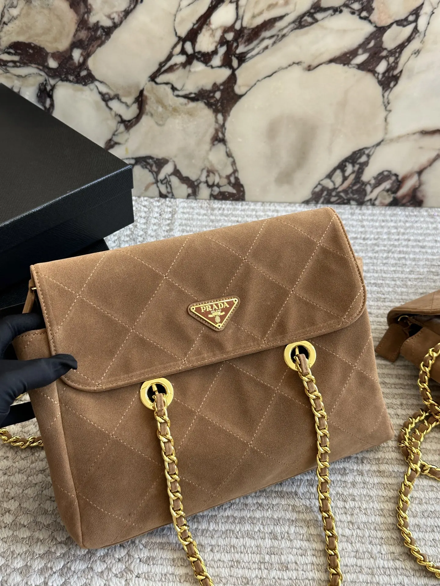 Prada Brown Chain Bag Classic