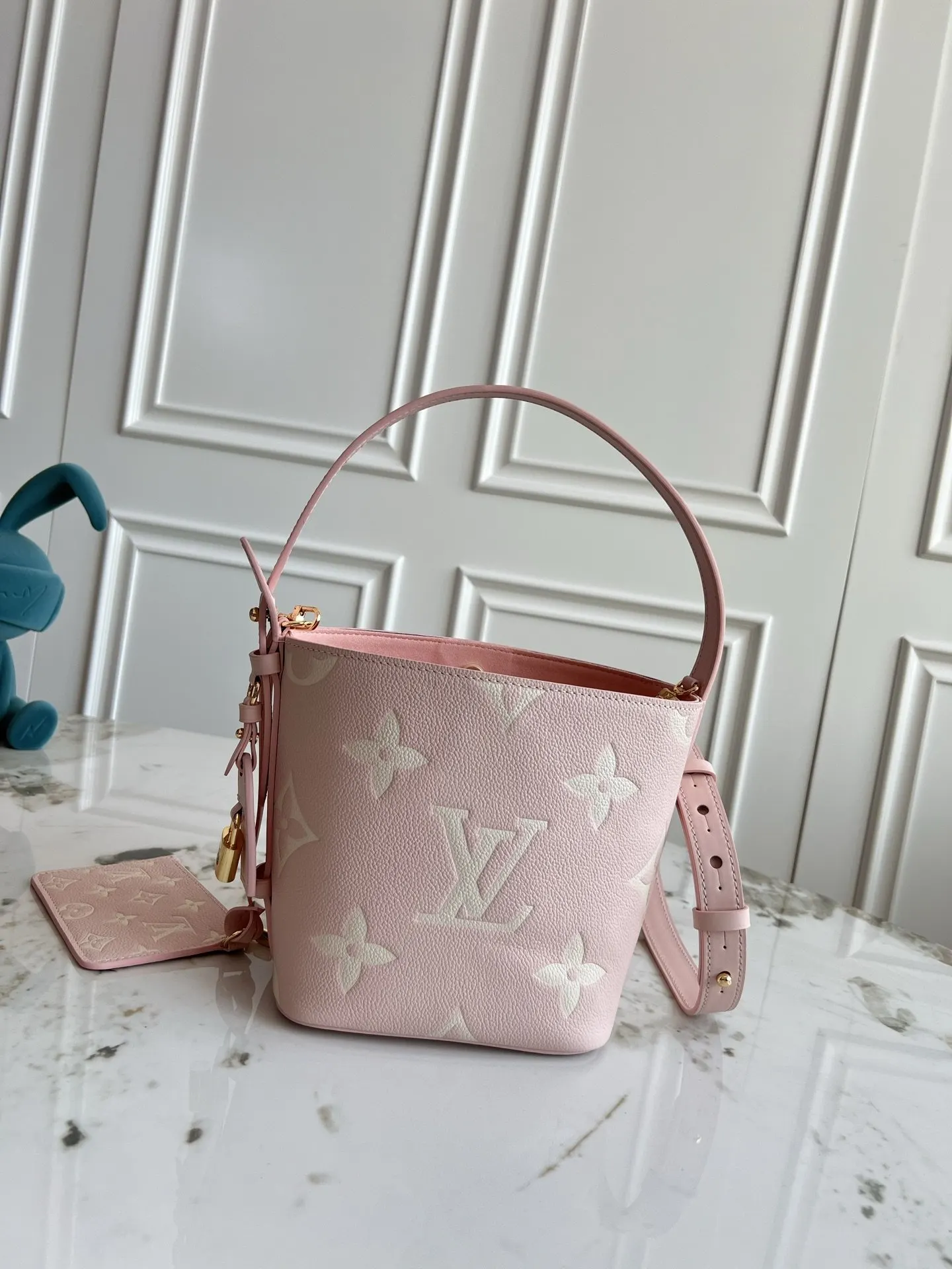 Black Pink Organizer Pouch Travel Leather