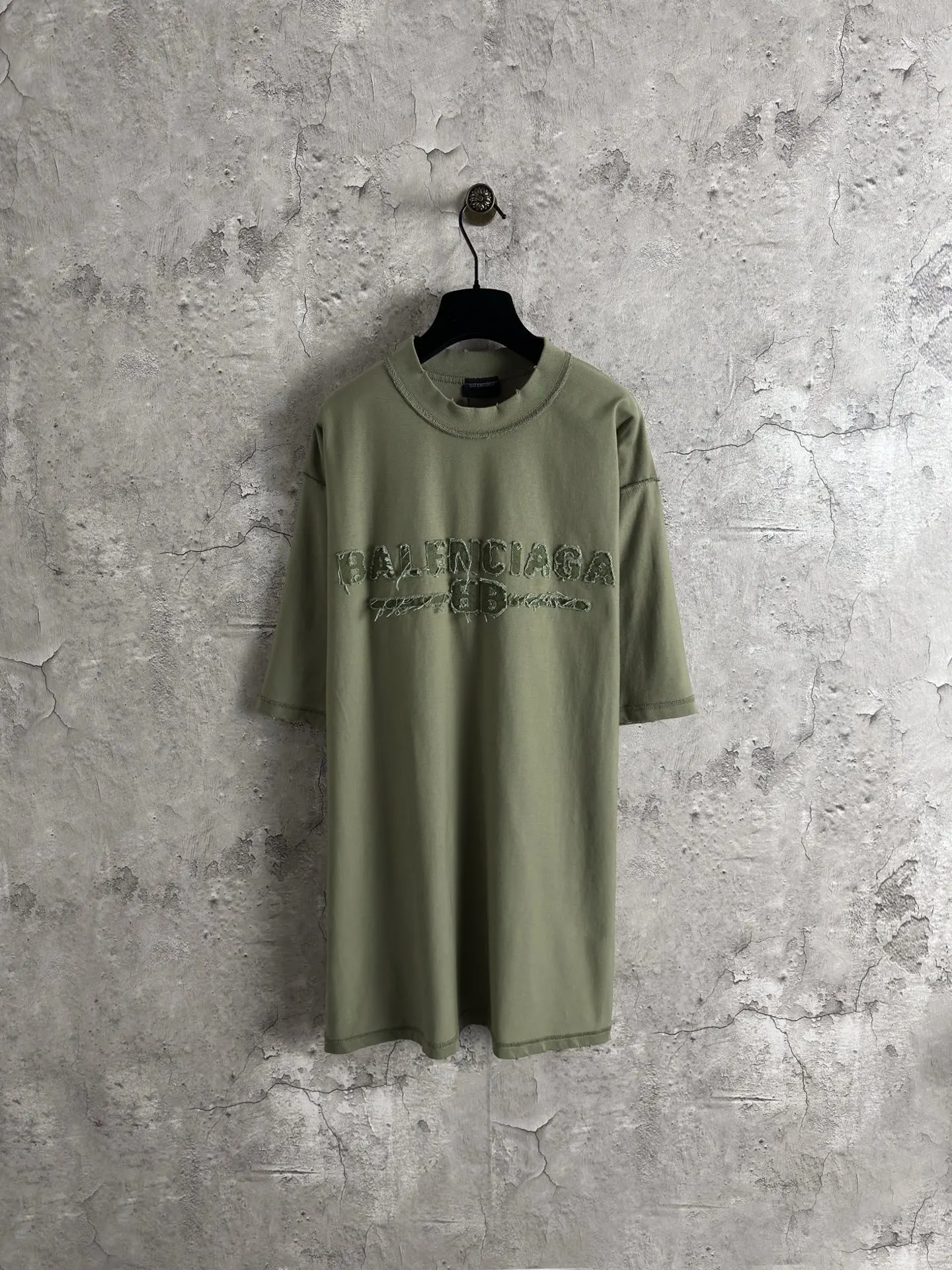 Balenciaga Logo Embroidery Short Sleeve T-Shirt Street Casual