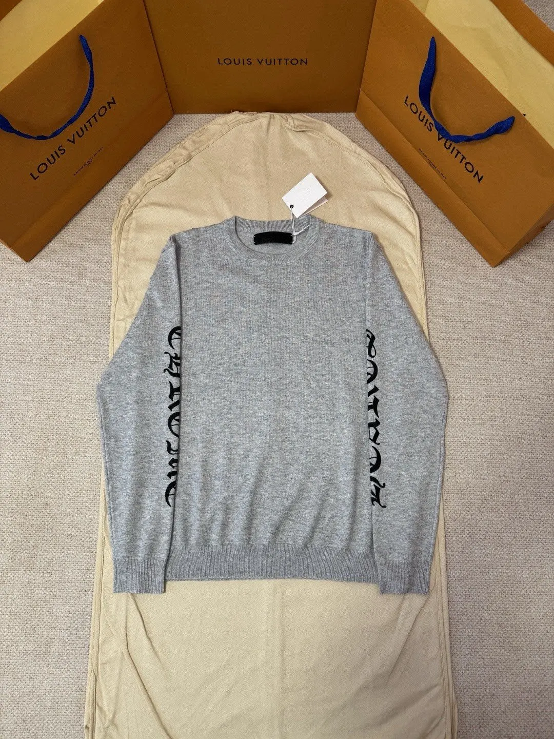 Chrome Hearts 灰色 刺绣 羊毛 针织衫 质感针织款