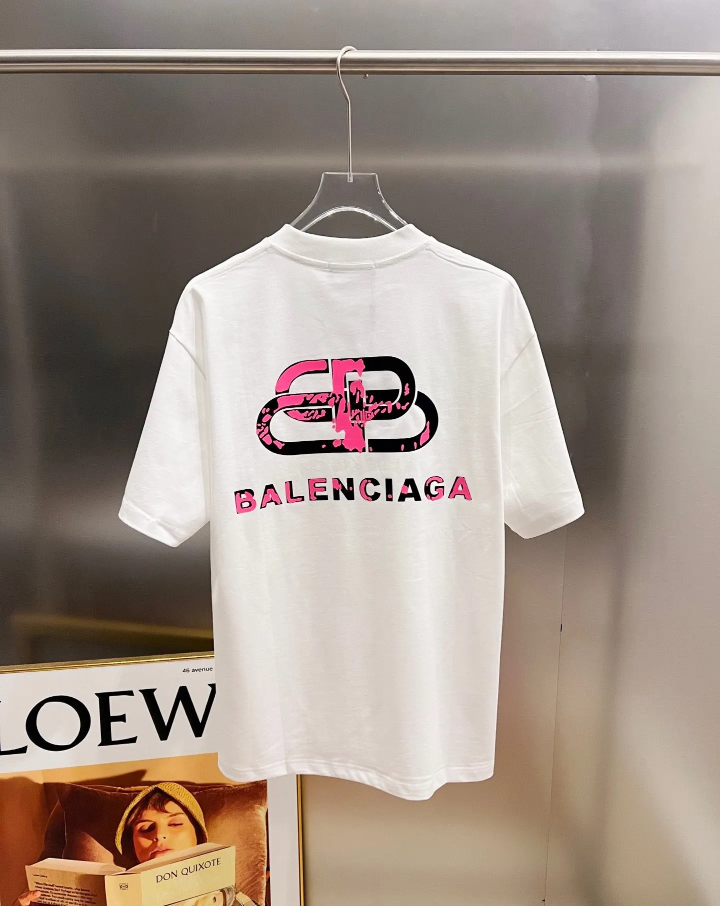 Balenciaga 黑色 Logo 短袖T恤 宽松休閒款