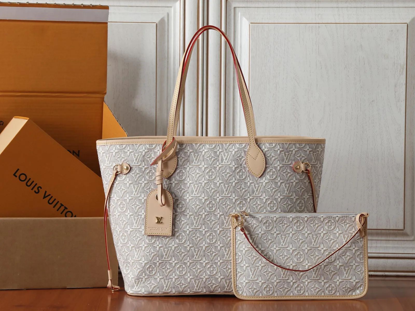 LV Neverfull 金色 牛皮 手提包 通勤手提款