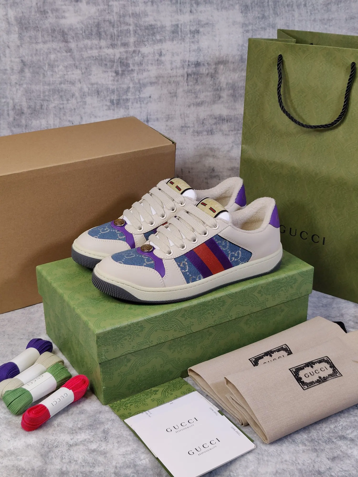 Gucci Logo casual sneakers, all-match 55