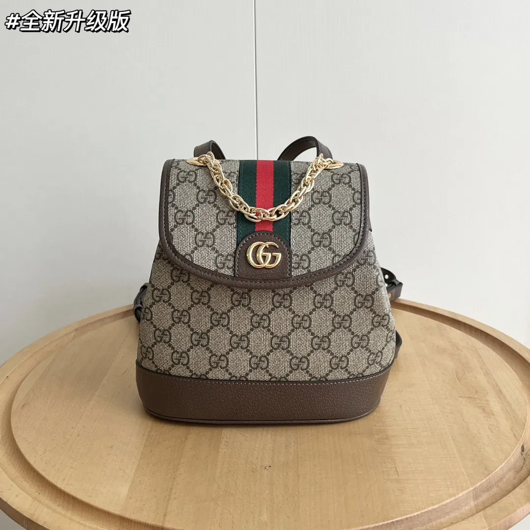 Gucci Ophidia GG Supreme老花鏈條包 日常搭配款
