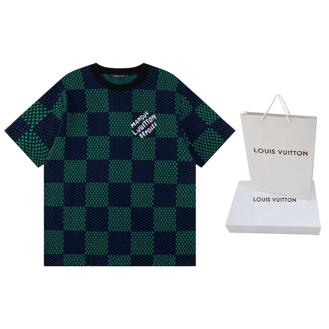 LV 2024 Spring Summer Jacquard Cotton Knitwear Textured Knit