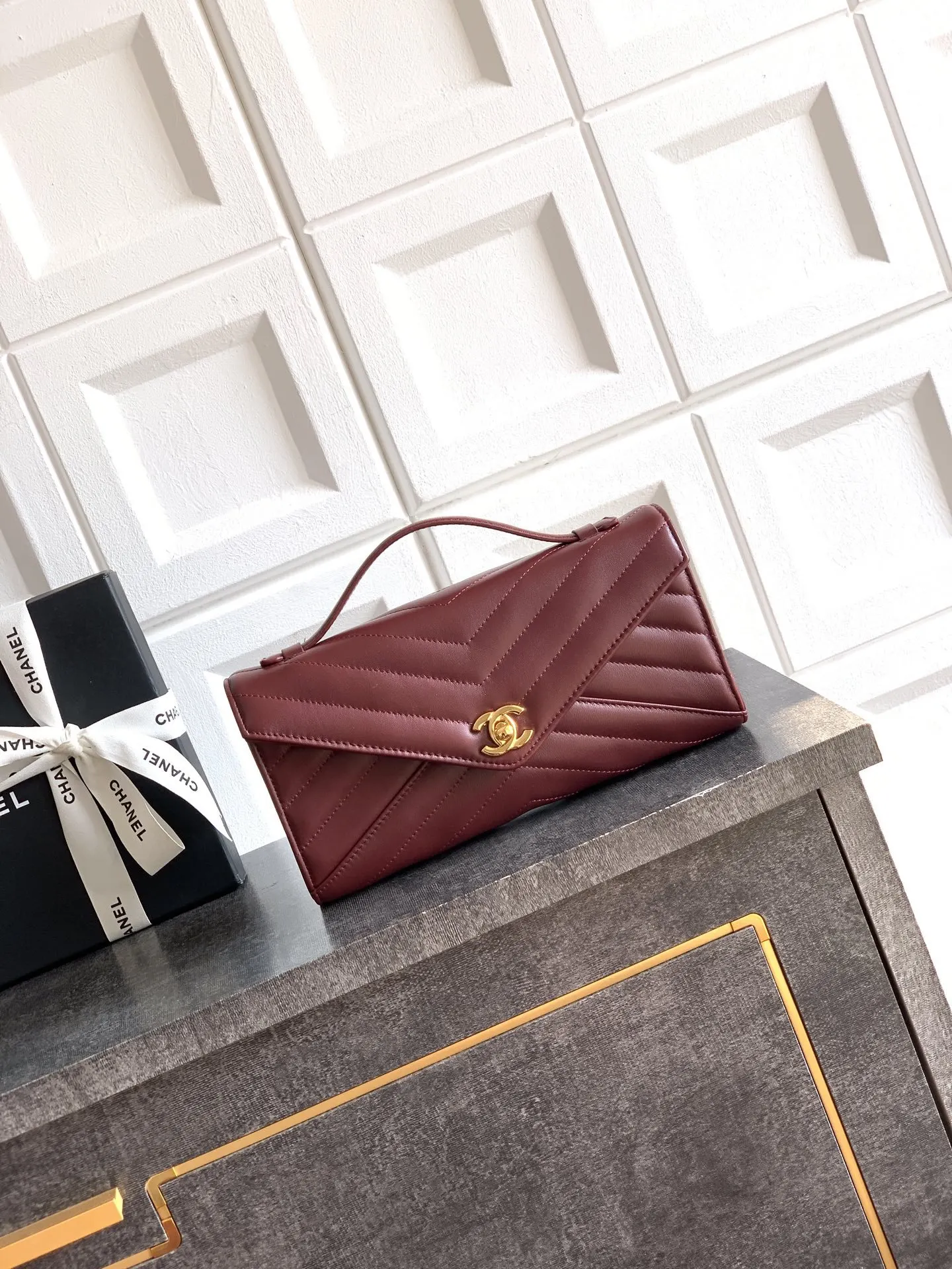 CHANEL 紅色 銀色 鏈條包 精致鏈條款