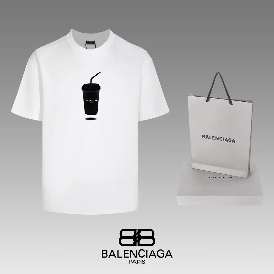 Balenciaga Black Short Sleeve T-Shirt Loose Casual