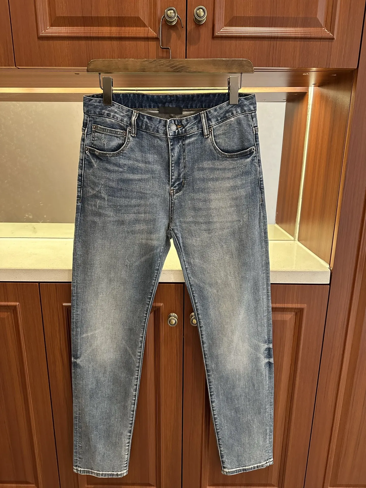 PRADA 牛仔 三角标 字母 牛仔裤 休閒寬鬆款