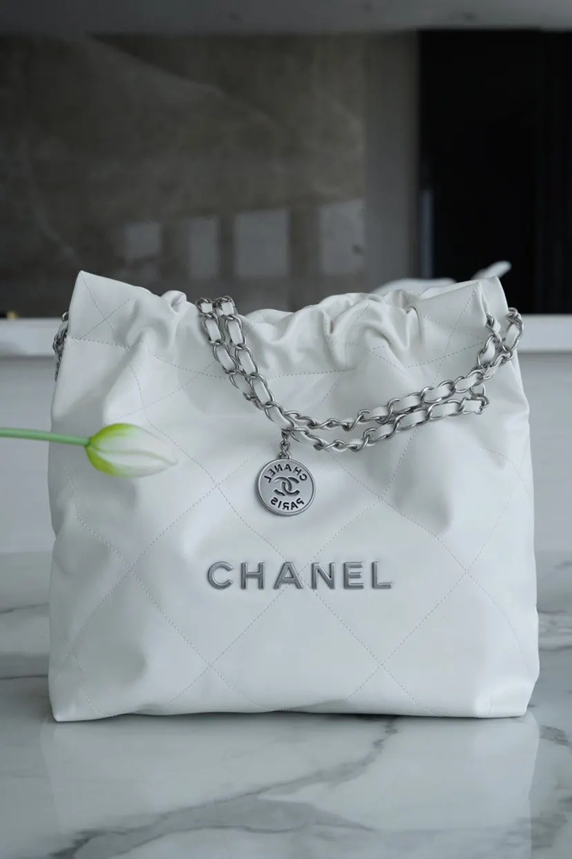 Chanel White Tote Bag