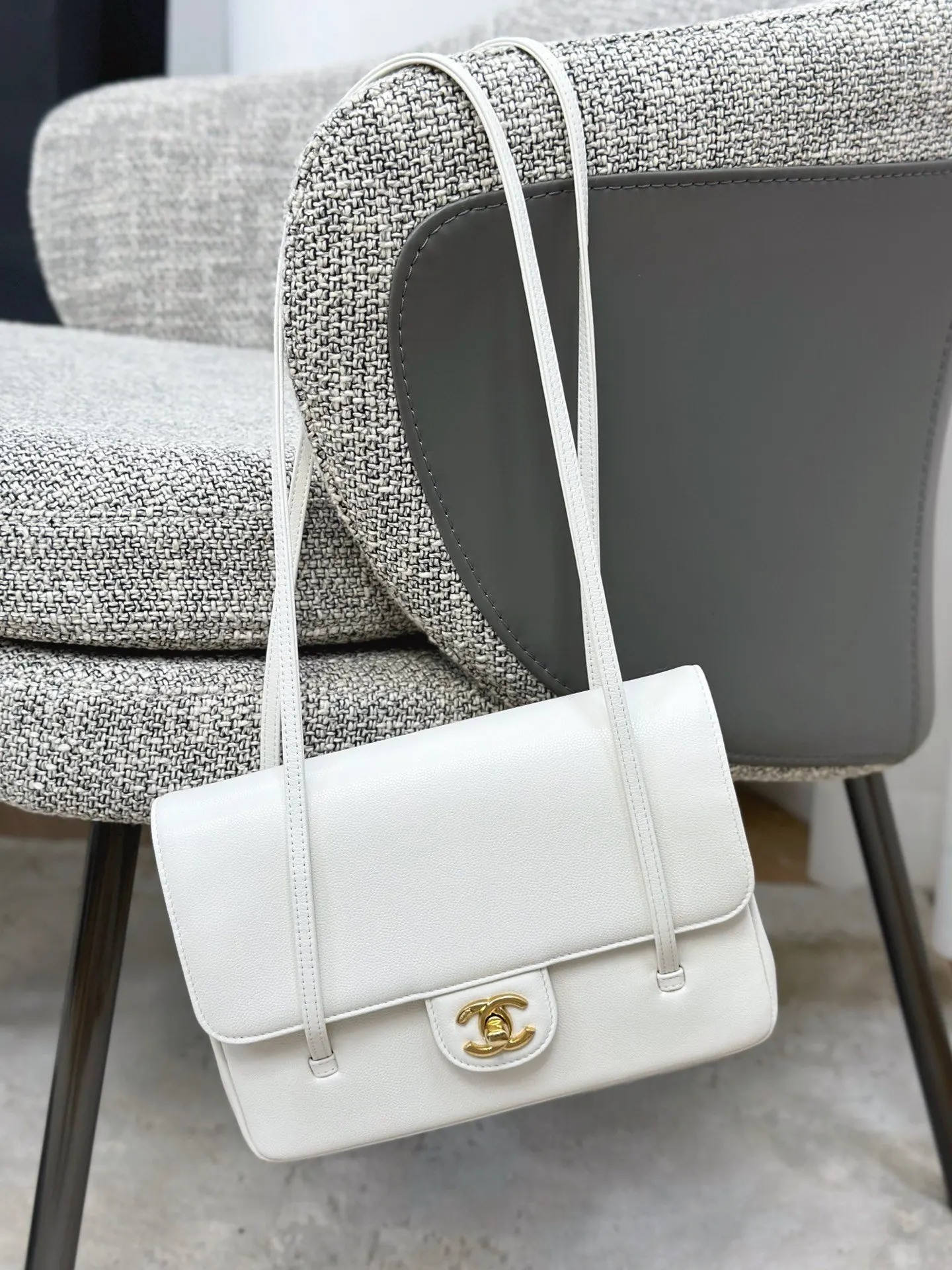 CHANEL 小牛皮Preppy Coco手提包 手提單肩