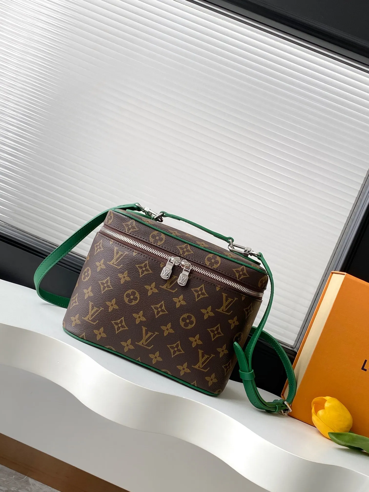 Green Cosmetic Pouch Canvas