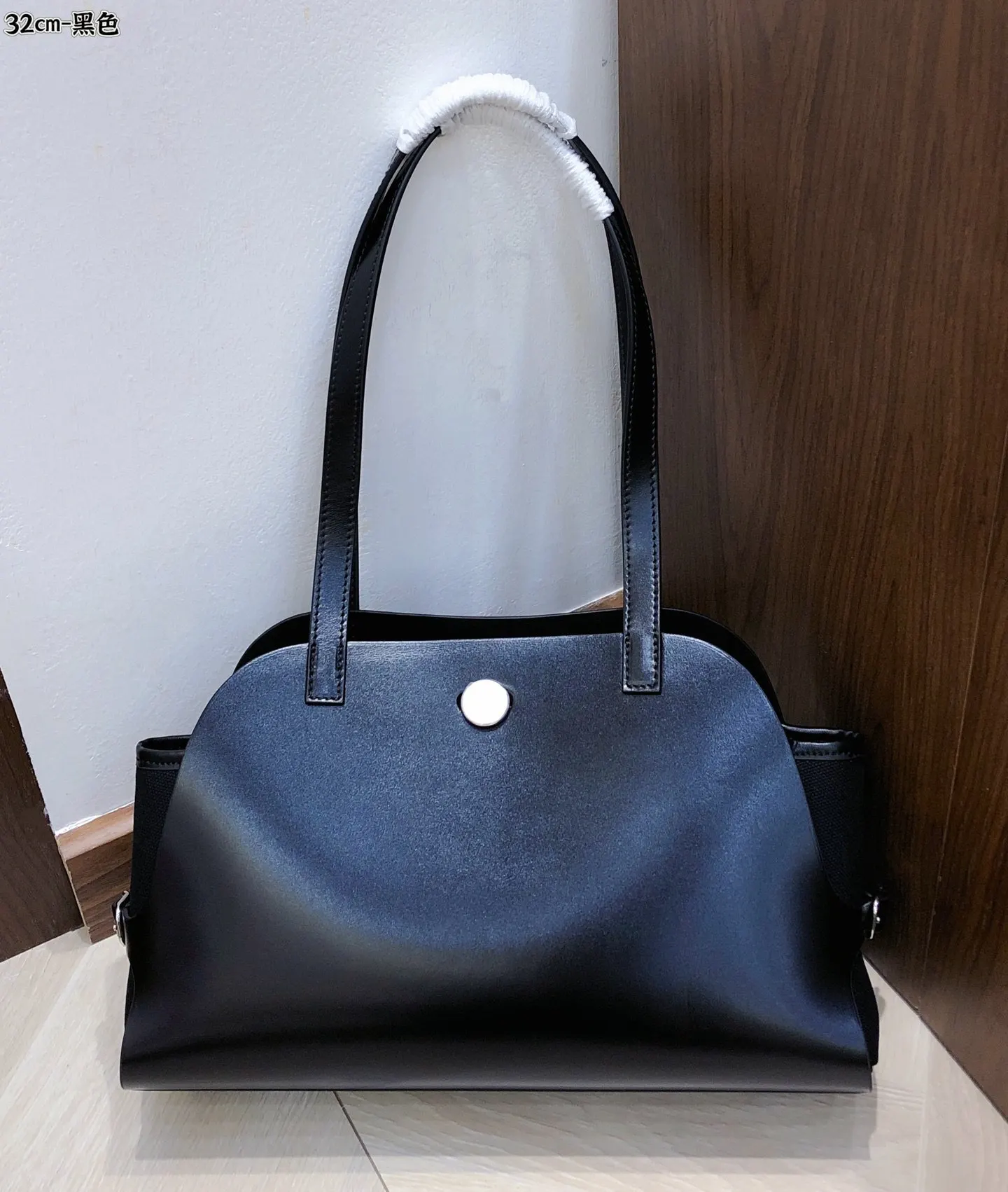 Hermes 黑色 帆布 腋下包 復古腋下背款
