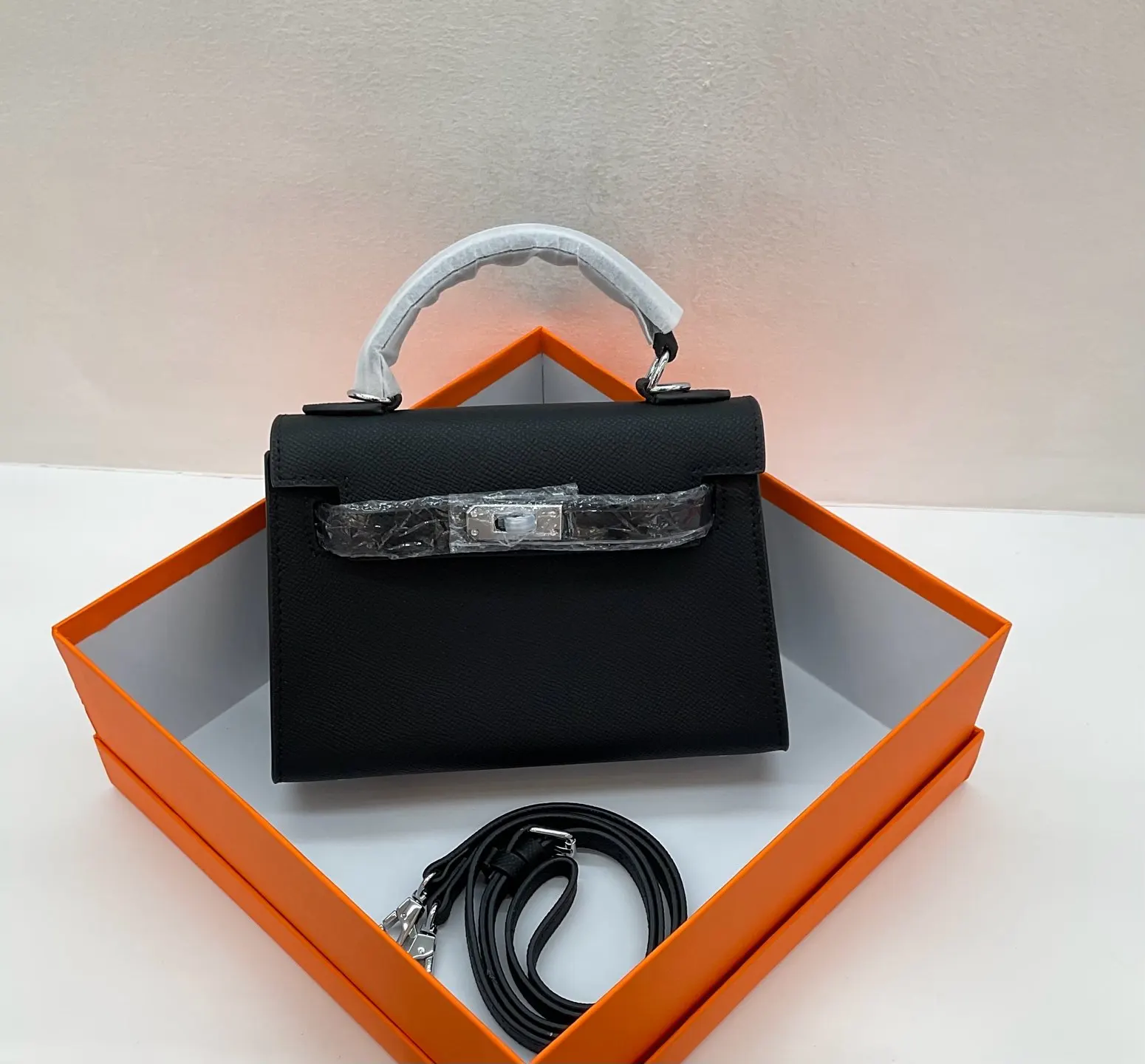Hermes Kelly 黑銀 牛皮 手提包 經典款