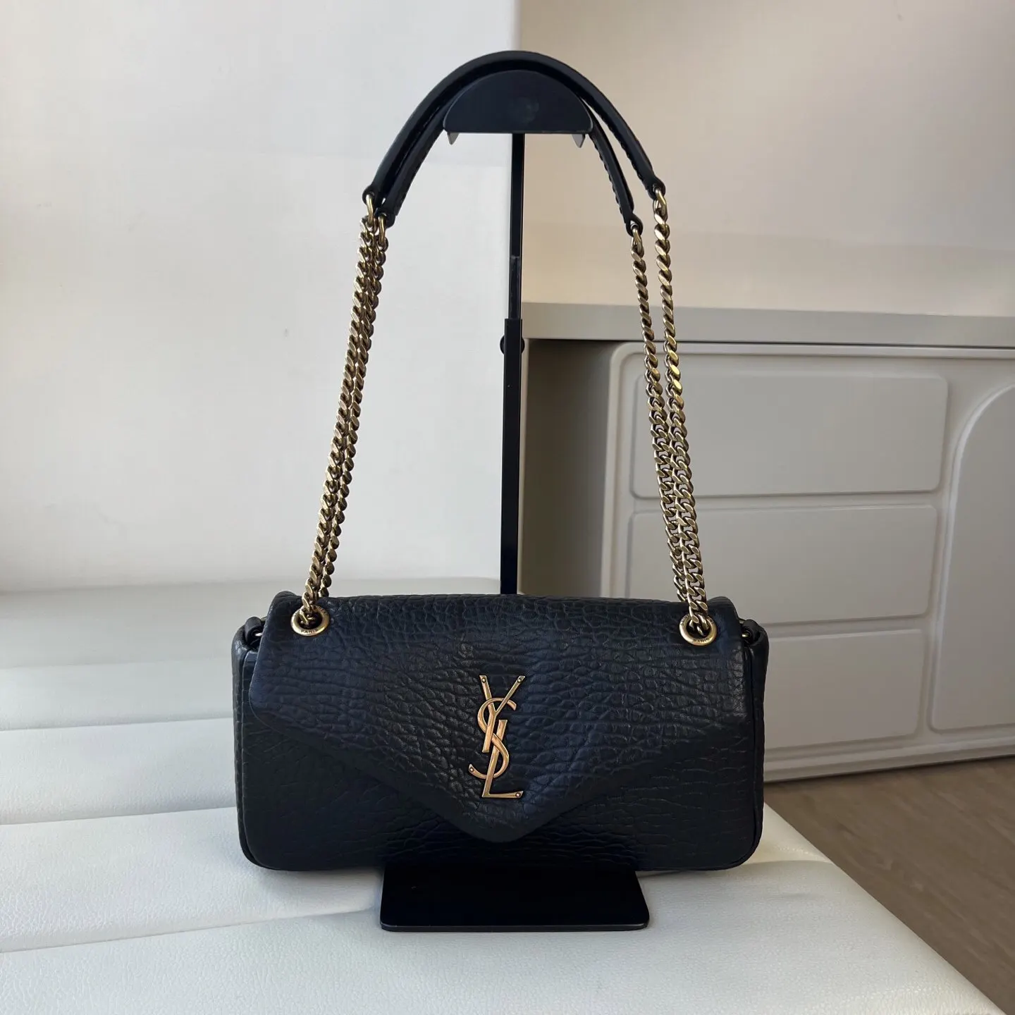 YSL 羊皮 CALYPSO羊皮革手袋 链条包 精致链条款